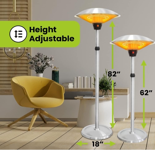 Halogen patio heater